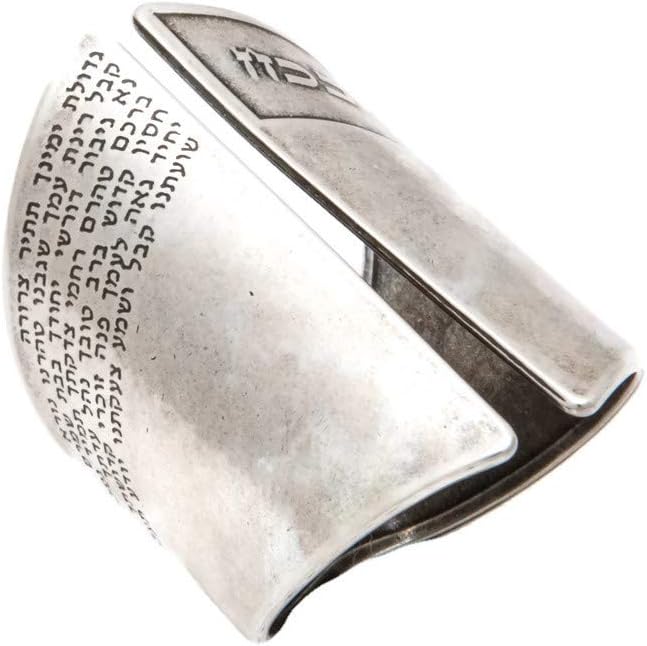 Hebrew Jewish Ring for Women – Ana Bekoach Prayer Ring in 925 Sterling Silver, Handmade in Israel Kabbalah Judaica Jewelry, Adjustable Spiritual Faith Statement Ring, Meaningful Israeli Gift by Hallel Jewelry