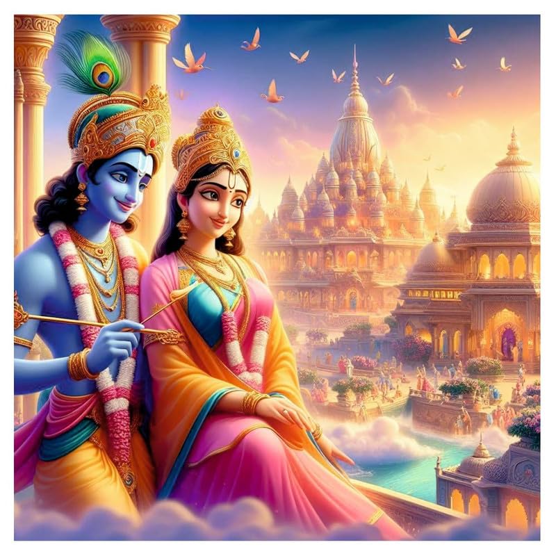 Image of British Terminal Cute little Bal Gopal Baby God Krishna| Kanha Ji | Laddu Lord Makhan Chor Painting Religious Poster for Pregnant Women for wall (matt thin vinyl,sticker,multicolor,unframed)| bj360