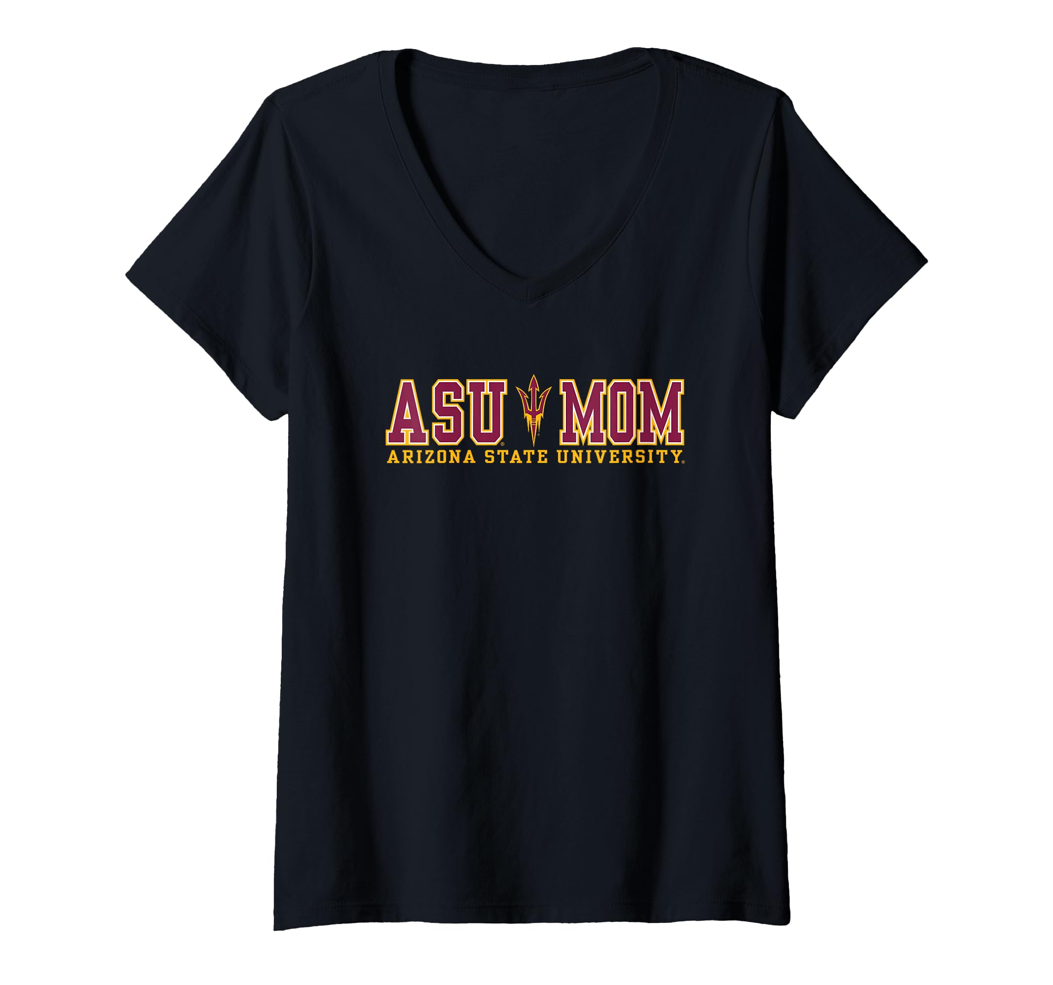 Womens Arizona State Sun Devils Mom Bold ASU Officially Licensed V-Neck T-Shirt