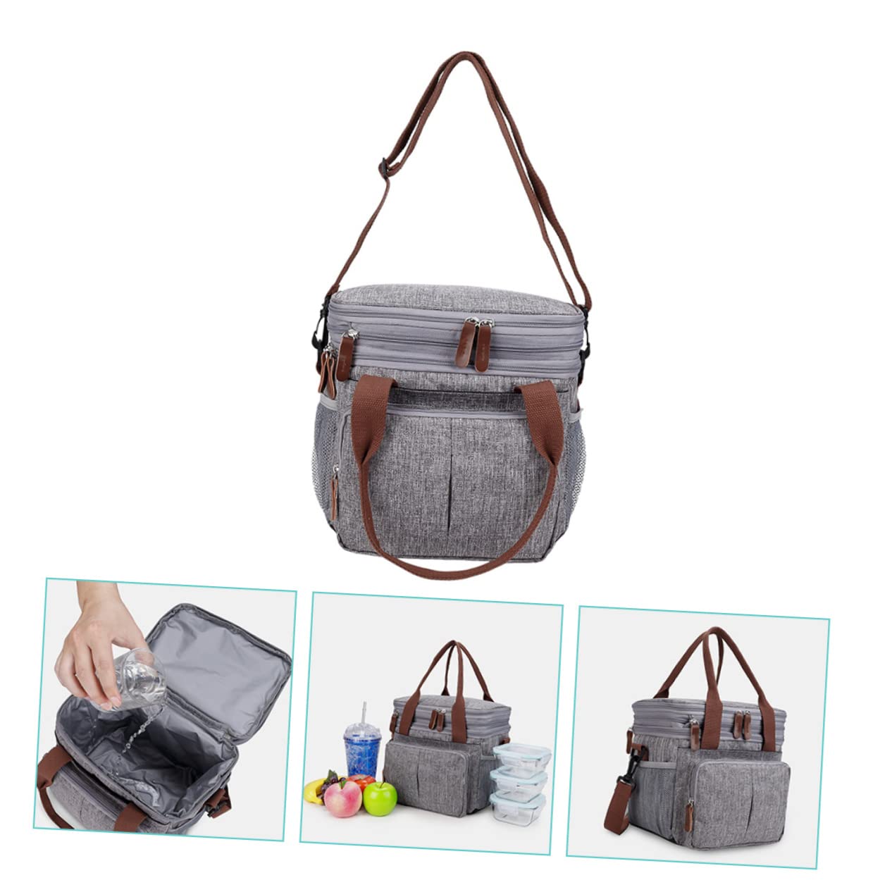MAGICLULU Bolsa de Almuerzo Isotérmica de Gran Capacidad 15l, Nylon, Portátil, Adecuado para Picnic Conservar el Calor de Comidas y Bebidas