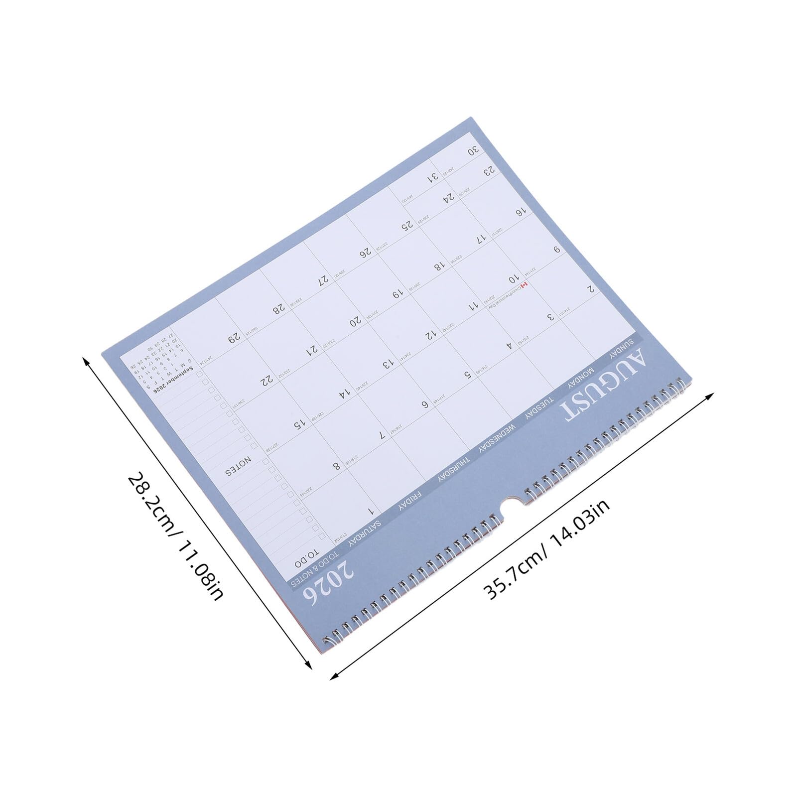ABOOFAN Großer Wandkalender Monate Monatsplaner Stabiles Hartpapier Modernes Querformat mit Multi-länder-feiertagen für Büro Schule und Zuhause