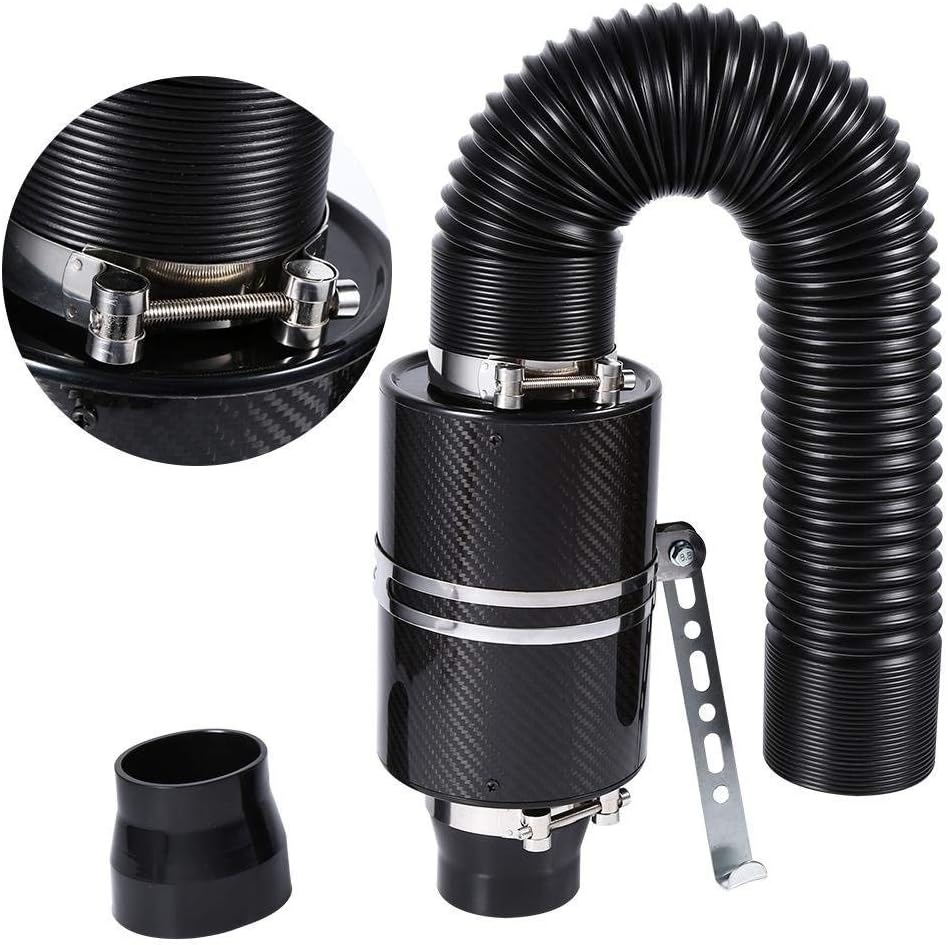 Carbon Fiber Racing Car Air Filter Box Cold Air Intake System