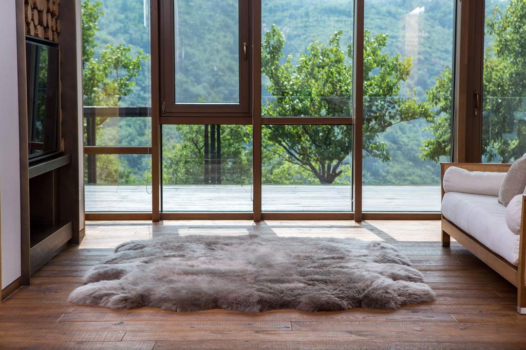WaySoftAuthentic New Zealand Sheepskin Area Rug, Versatile Fluffy Wool Cover in Multiple Sizes, Perfect for Bedrooms, Living Rooms, Chair Covers, or Motorcycle Seats