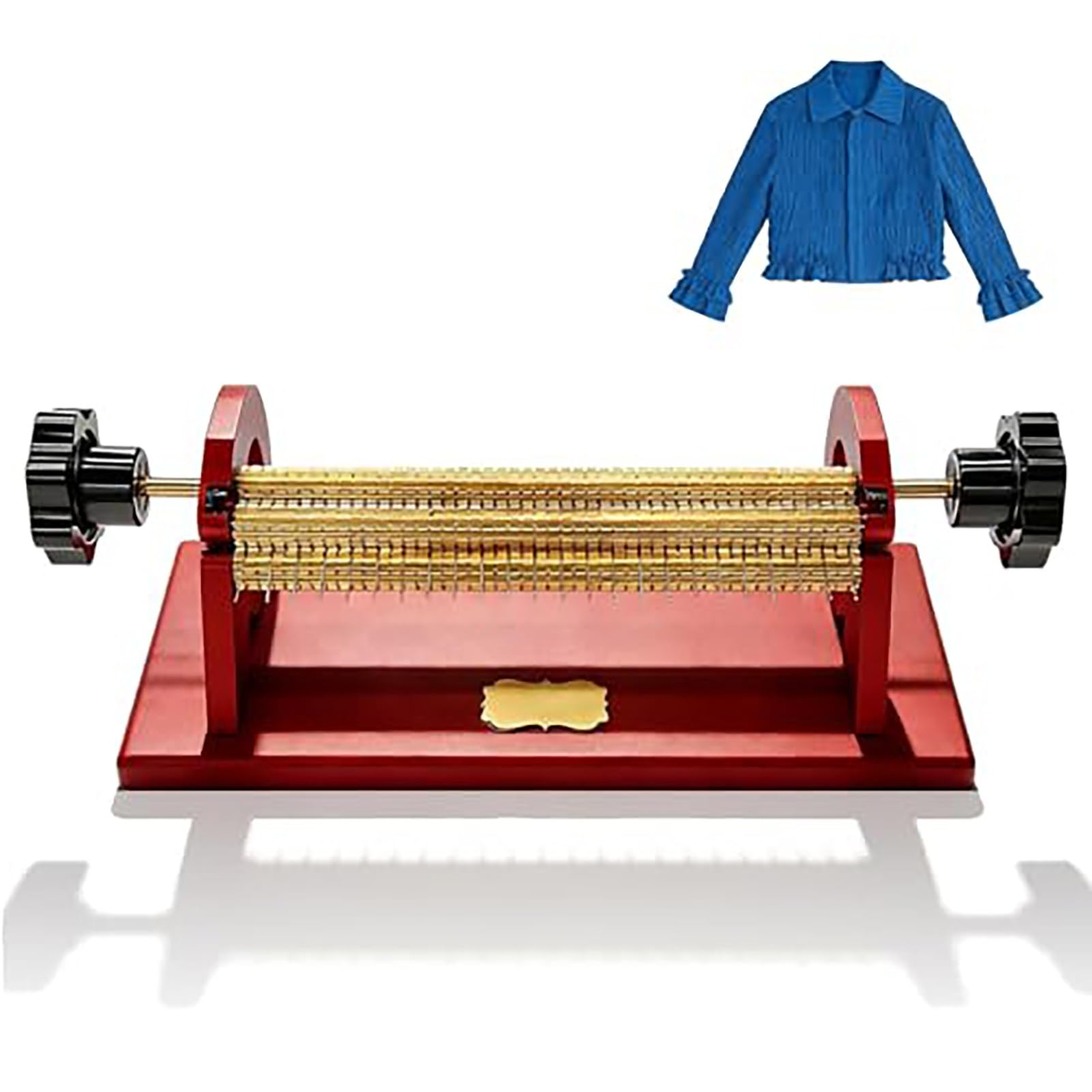 YXFAZPP Adjustable Smocking Pleater Machine, 47 Needle Positions, 24 Row Craft Pleats,Professional Sewing Tool, for Costume (Red)