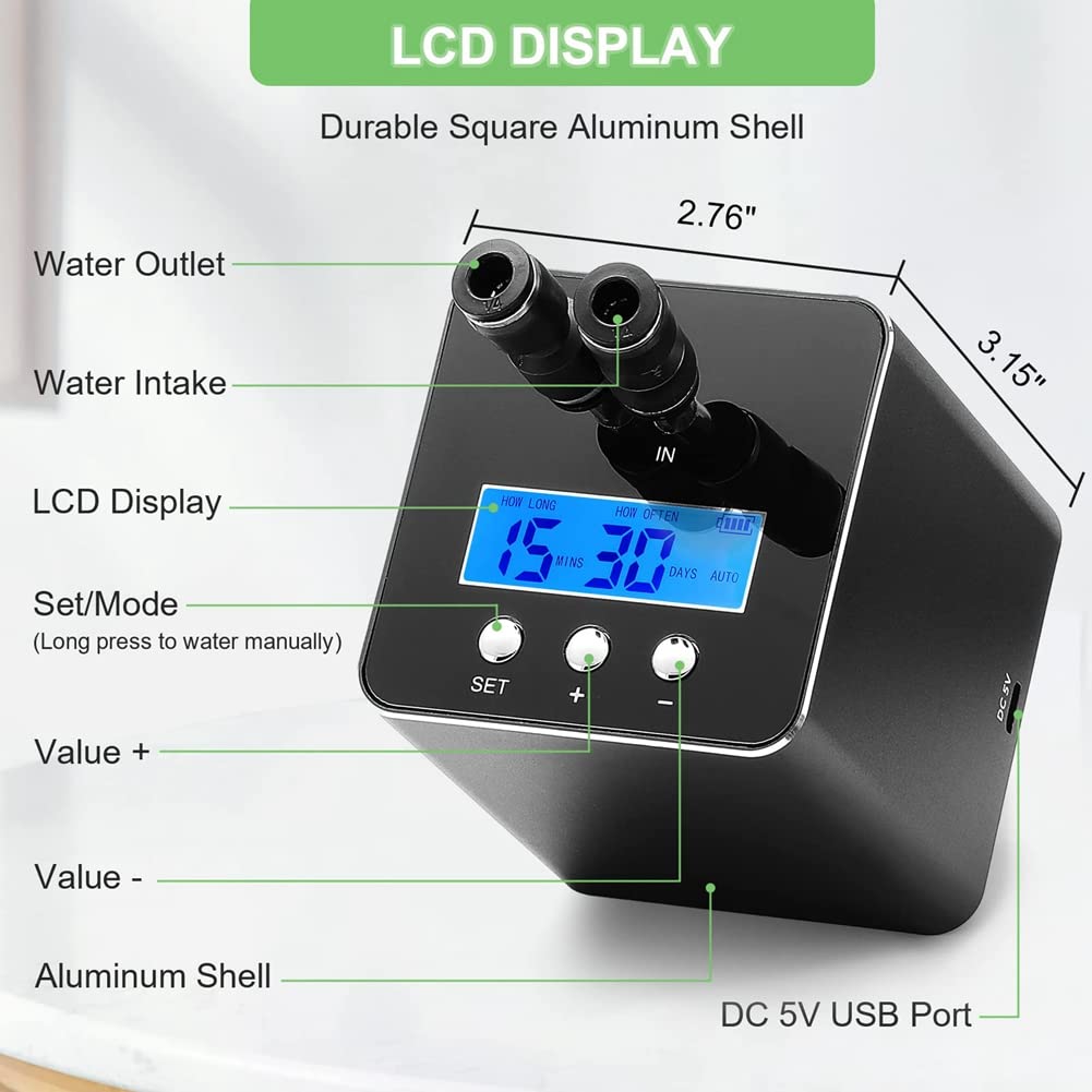 Humidificador de , de humidificación para terrarios de , nebulizador automático con temporizador, boquillas de pulverización de 360°