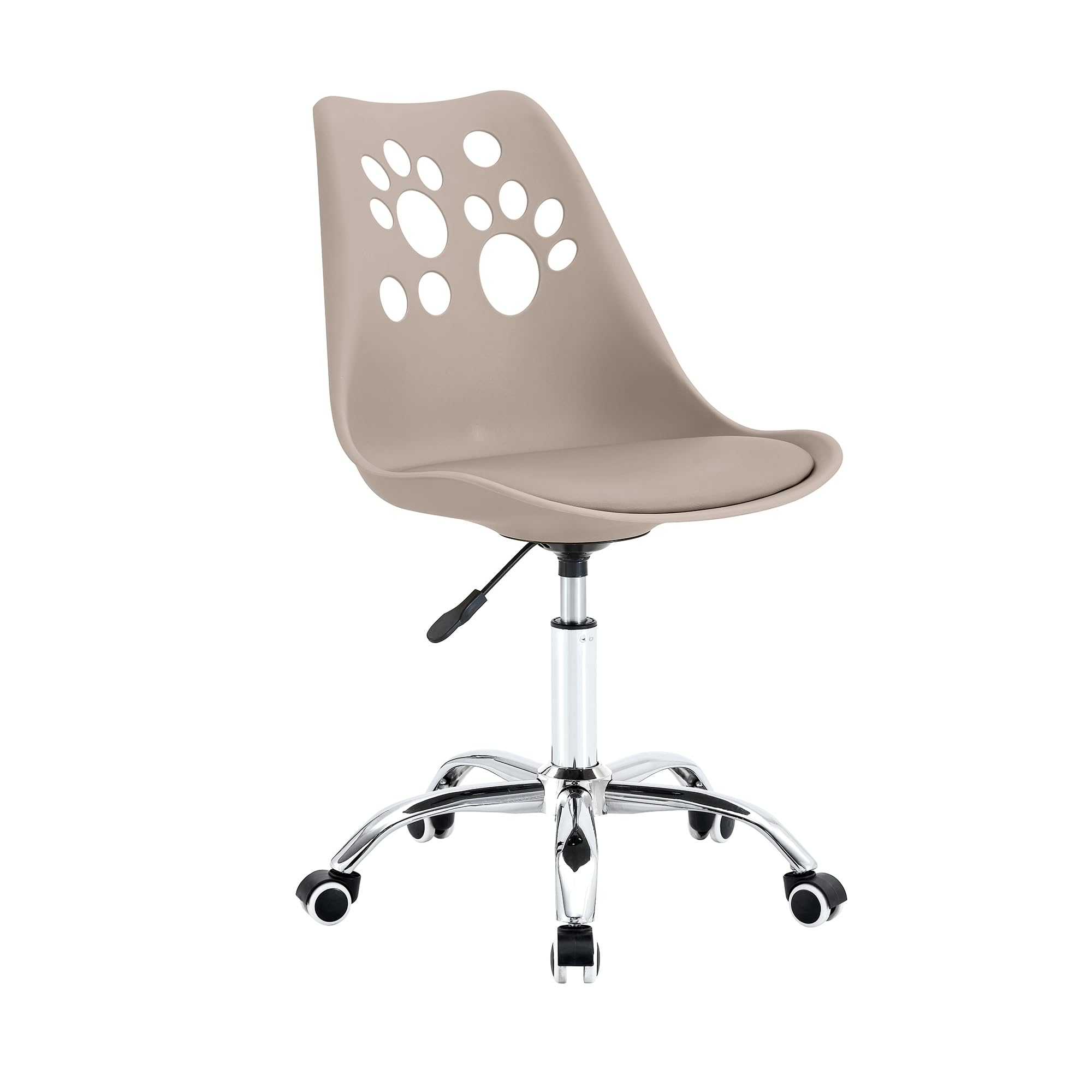 Cribel 1Pz Sedie Samira in Polipropilene Tortora con Cuscino Imbottito, Design Ergonomico e Originale, Ideali per Soggiorno, Cucina, Bar e Ambienti Moderni, 49 x 57 x 83 cm