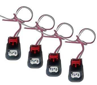 Set of 4 Pieces EC1208 Electrical Connector of Engine Cylinder Deactivation Solenoid Cpmpatible with Part# 53022298AA CDS01 916592XD 916593 916-593 3N2001 S2442
