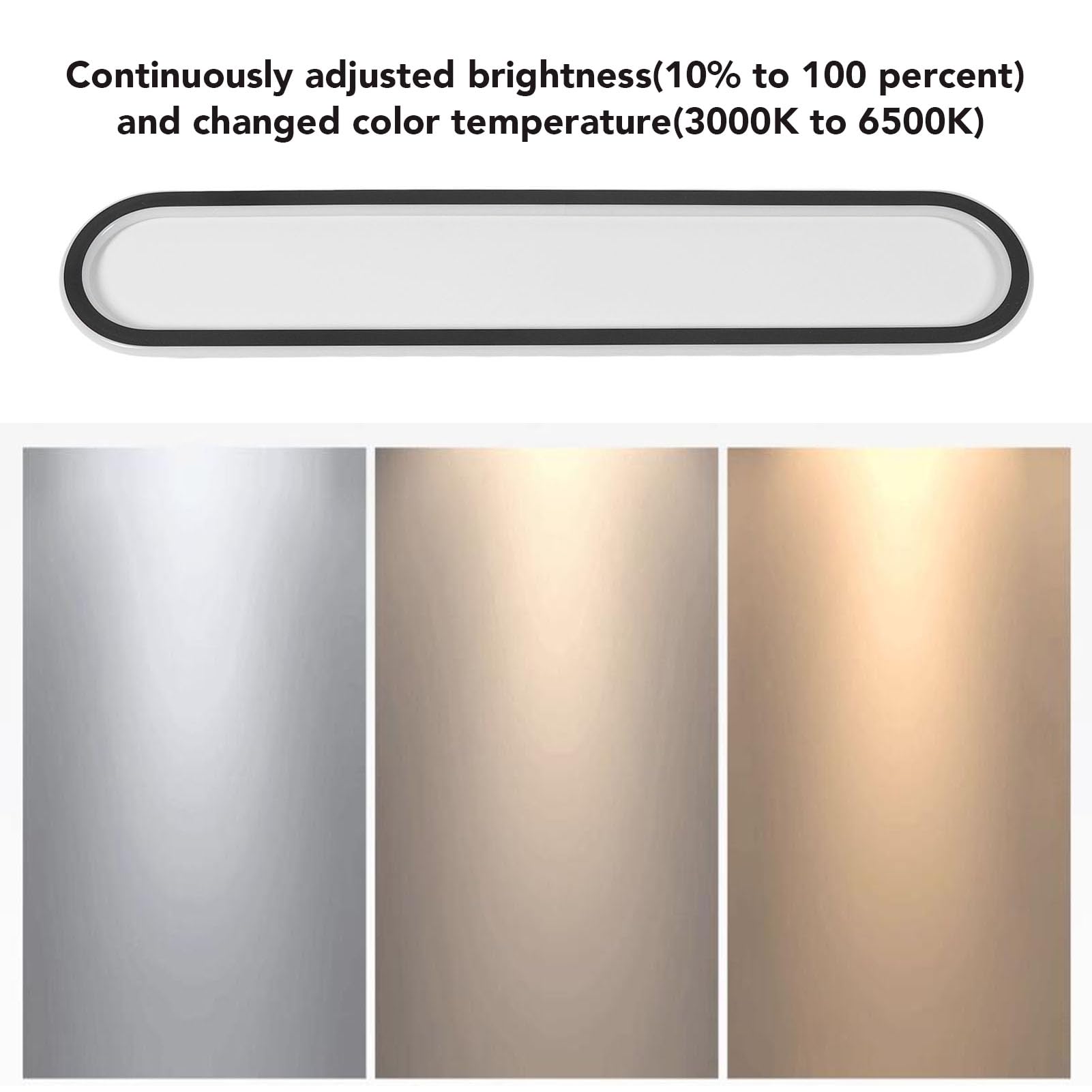 Liniowa Sufitowa LED od 3000 K do 6500 K z możliwością | Zdalna Kontrola Aplikacji, ściemnianie od 10 do 100 Procent, żelazo-aluminiowy Silikon, montaż Podtynkowy, Kuchnia w