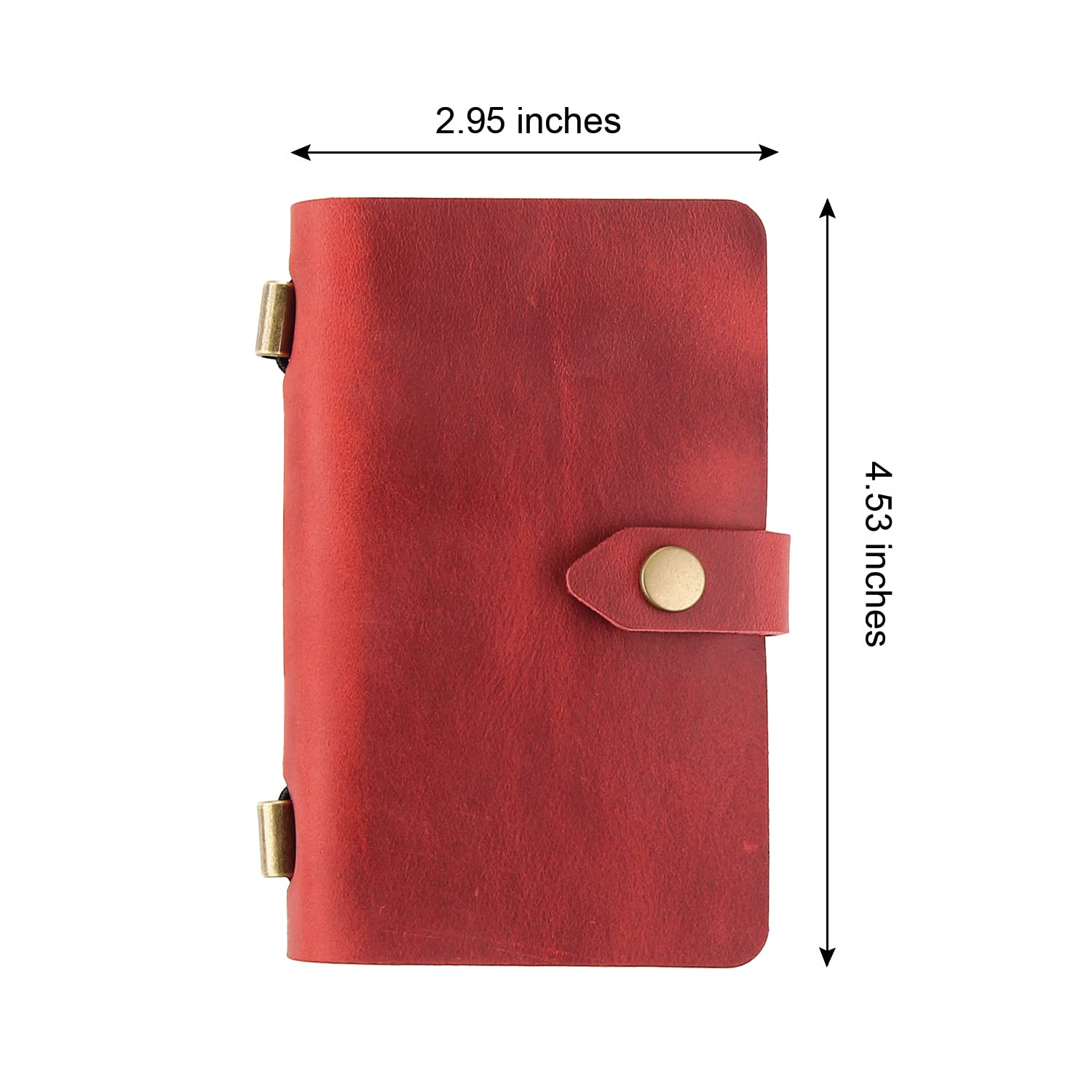 Kleines Reisetagebuch aus Leder, Vintage-Tagebuch, liniertes Papier, handgefertigter Mini-Leder-Notizblock für Damen und Herren, 2 Stück/Weinrot
