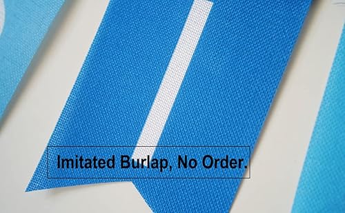 Miniatura 3 de Cartel de feliz cumpleaños azul pre-encordado de arpillera de cumpleaños para decoraciones de fiesta de cumpleaños