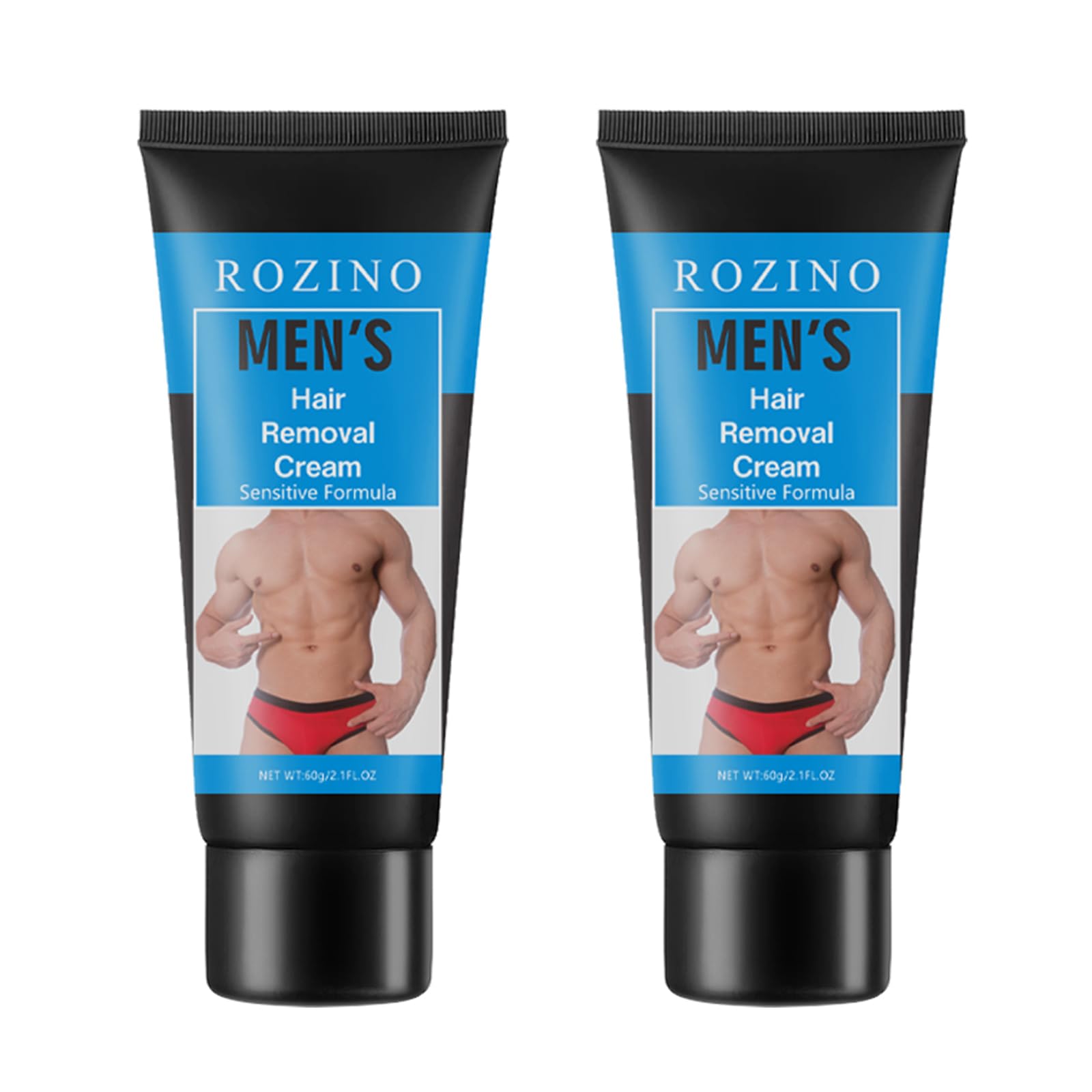 2Pcs Plant Based Painless Hair Removal Cream for men Gentle on Sensitive Skin Fast Acting Long Lasting Smoothness