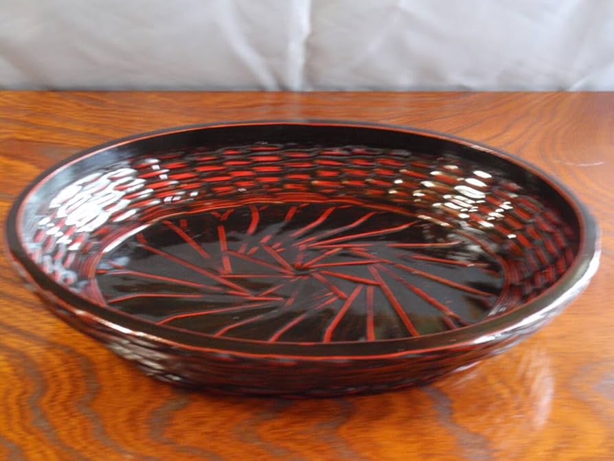 福岡県久留米市特産品　九藍製　藍胎銘々盆五客　美品　茶道　懐石　送料込 福岡県久留米市特産品 九藍製 藍胎銘々盆五客 美