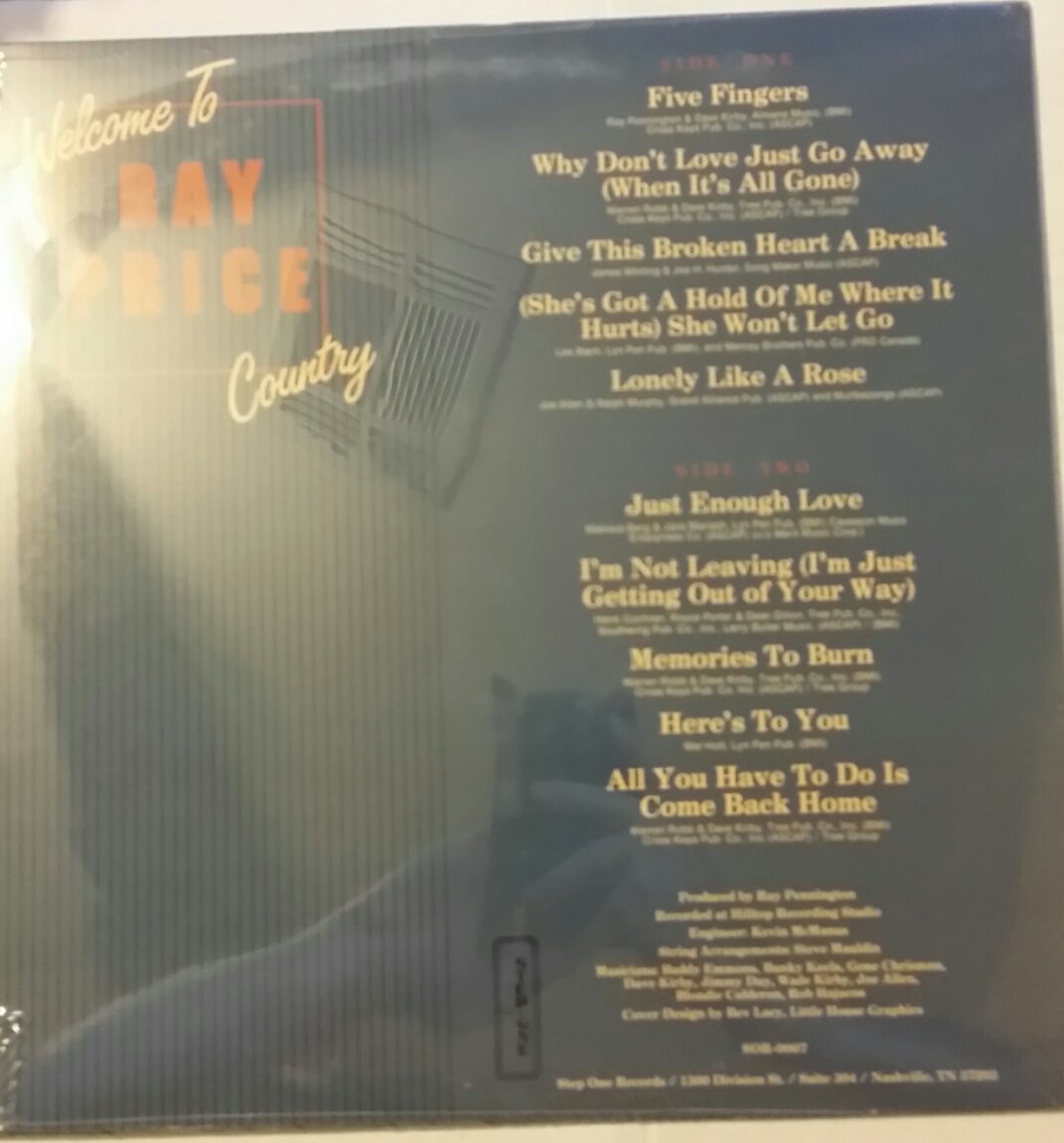 RAY PRICE - welcome to ray price country STEP ONE 0007 record)