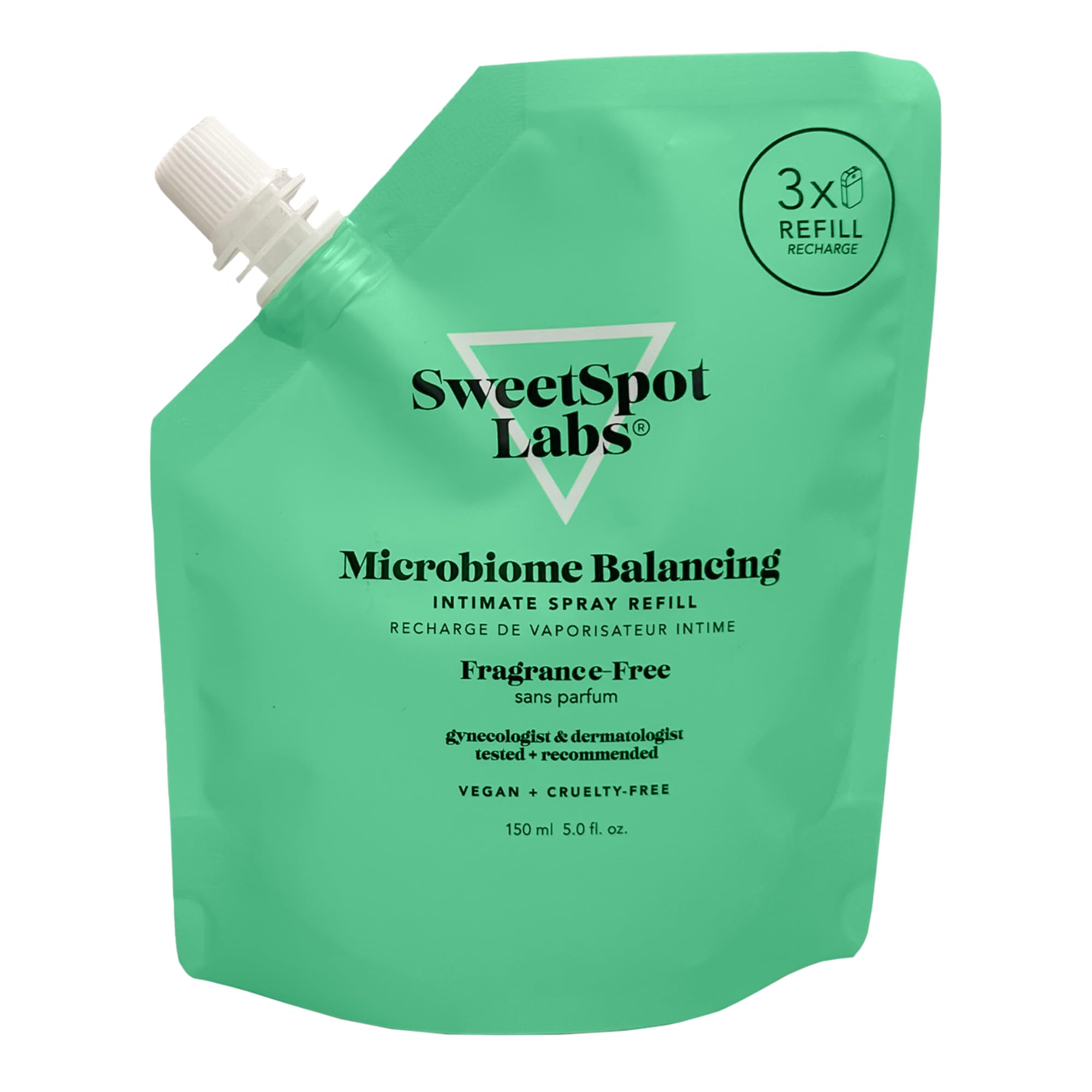 Microbiome Balancing Feminine Spray, Deodorant Spray for External Vaginal Odor & pH Balance (Refill Pouch)