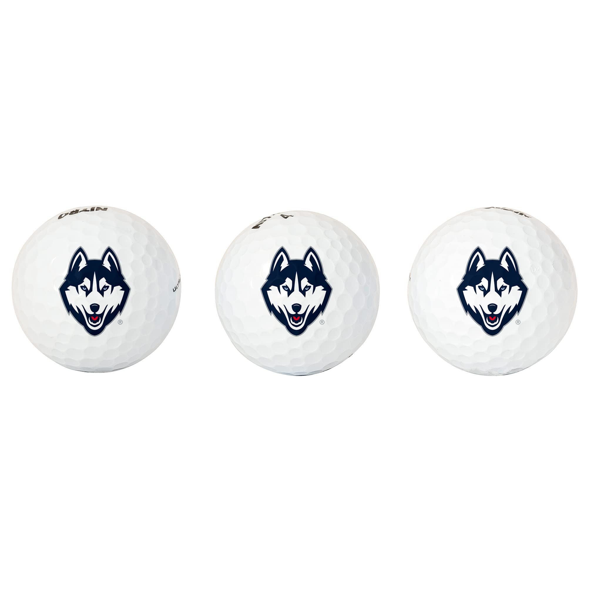 Desert Cactus University of Connecticut Golf Balls UConn 3 Pack Full Color Golf Ball (Design B)