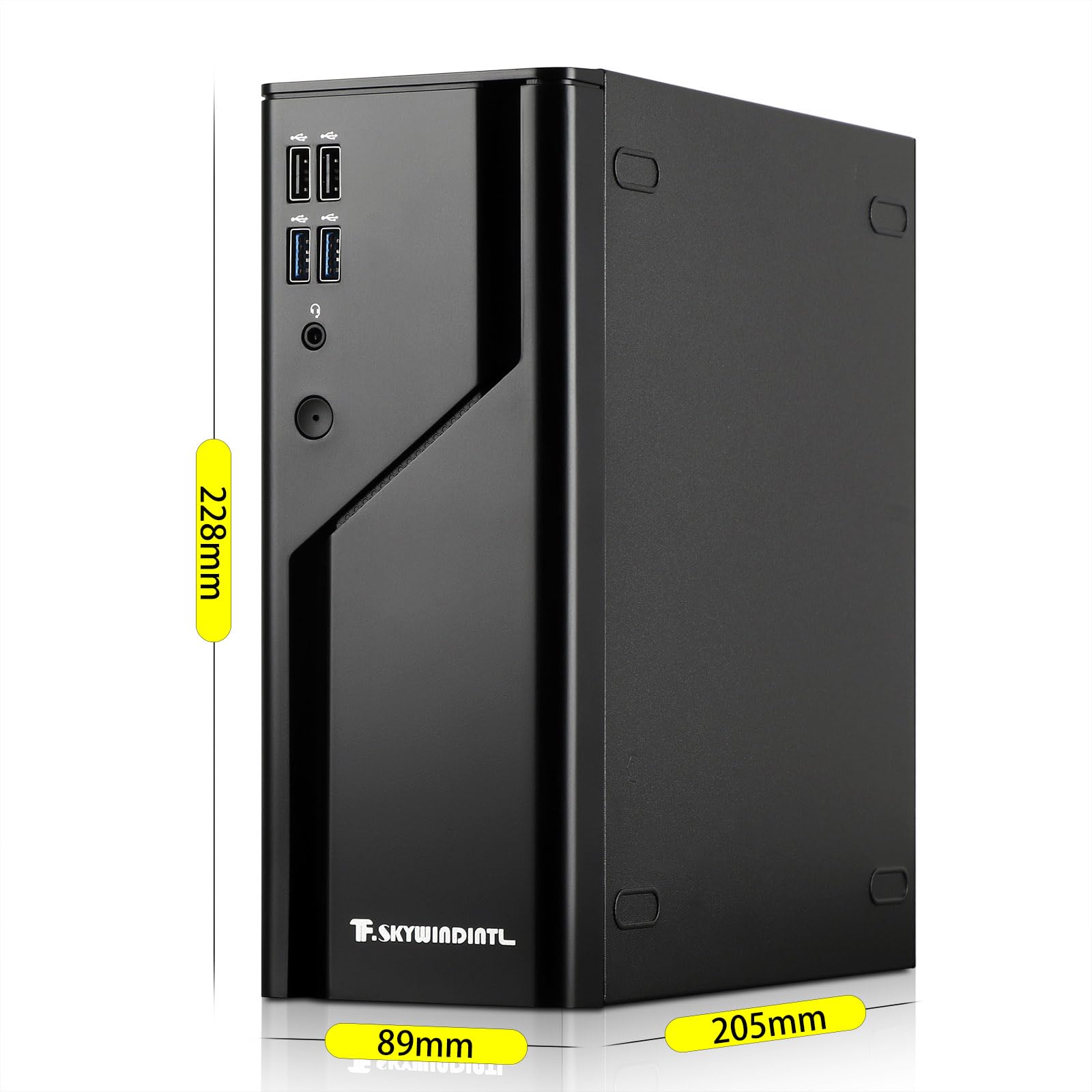 D32R Mini ITX Case ARGB Small Form Factor SFF Mini-Tower HTPC Case Pannelli Ventilati 0,8 mm SPCC Computer Chassis Adatto per schede madri Mini ITX di 170 x 170 mm Nero