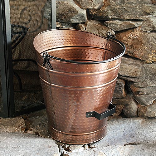 Minuteman International Coal Hod Bucket, Large Gehämmerter Kupfer-Pellet-Eimer
