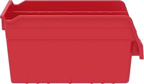 Miniatura 2 de Akro-Mils 30090 ShelfMax - Caja de almacenamiento de plástico, (12 x 6 x 6 pulgadas), color rojo, (paquete de 10)