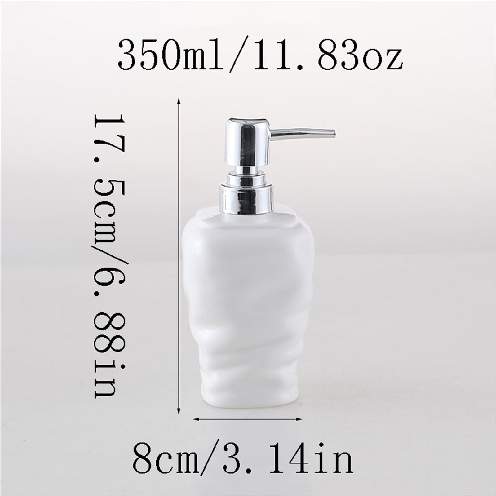 Dozownik mydła w kuchni, do mycia naczyń, szamponu, balsamu, ceramicznego dozownika mydła, butelka z pompką do kuchni, łazienki, gospodarstwa rolnego (350 ml/11,83 uncji) dozownik mydła