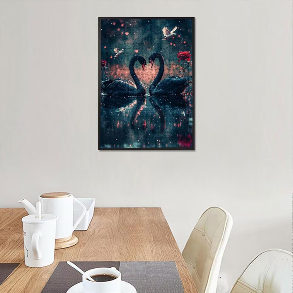 Puzzle 4000 Pezzi, Rose Cigno Nero 3D Puzzle per Adulti Impegnativo, Educa Puzzles Artistico, Divertente E Stimolante Puzzles Decorativo per La Famiglia, Regalo e Decorazione Pareti DX0YL6-666