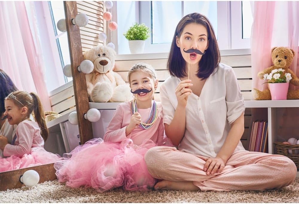 48 Pack Fake Mustache for Men Halloween Self Adhesive Realistic Mustache Beards for Women Funny Detective Party Supplies Disguise Kit Costume Accessories for Masquerade Cosplay Stage Carnival
