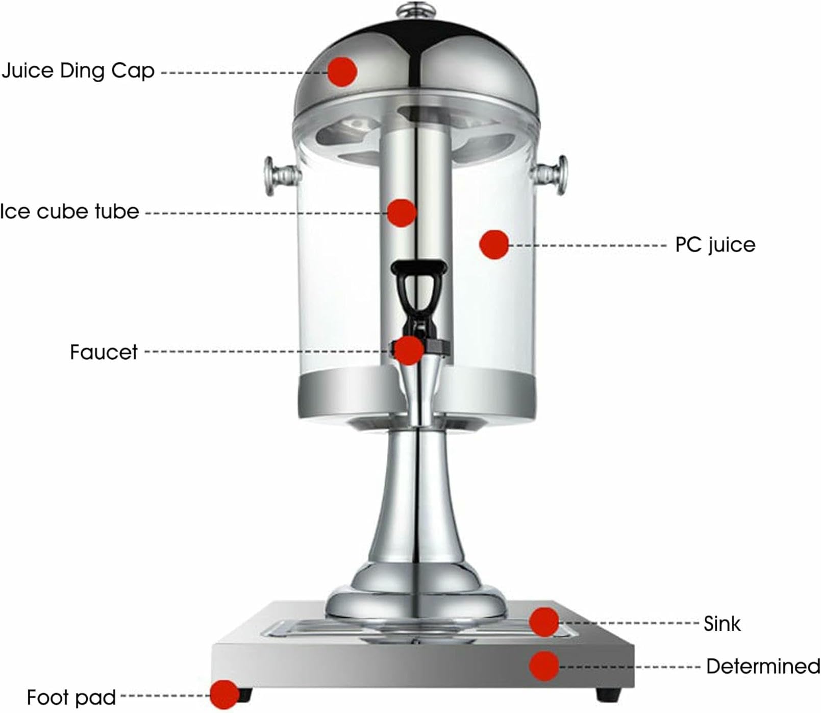 Urna Chafer, Urna Chafer per caffè, Dispenser per Bevande Calde E Fredde, Dispenser per Succhi di Frutta 8/16/24L, Dispenser per Bevande per tè Freddo in Acciaio Inossidabile Attrezzato