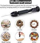 10PCS Pin Vise Hand Drill Set High Speed Steel Micro Drill Bits for Jewelry Making Craft Art Resin Wood