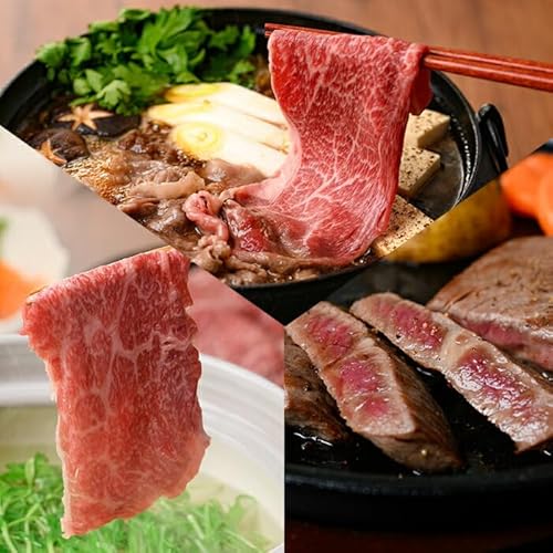 水迫畜産 ≪ALL!A5等級≫鹿児島県産黒毛和牛赤身ステーキ(120g×2枚)・モモすき焼き(300g)・モモしゃぶしゃぶ(300g)の詰め合わせセット 国産 鹿児島産 黒毛和牛 お肉 肉 牛肉 ステーキ すき焼き しゃぶしゃぶ