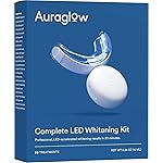 Auraglow Teeth Whitening Kit, LED Accelerator Light, 35% Carbamide Peroxide Teeth Whitening Gel, 20+ Whitening Treatments, Whitens up to 10 Shades in 7 Days