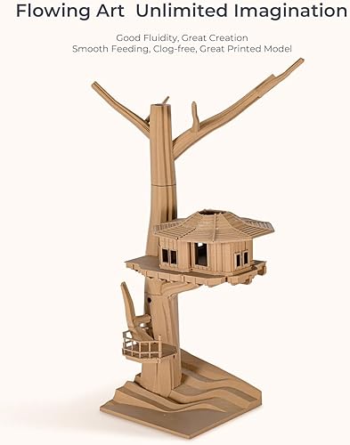 Miniatura 6 de Creality Filamento de madera PLA, filamento de impresora 3D de 0.069 in, textura seda suave, dureza, filamento de impresión de carrete de 2.2