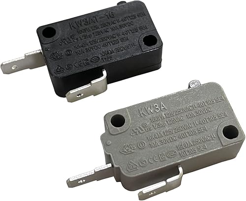 KW3A Microwave Oven Door Interlock Switch 16A 125VAC250VAC Microwave Oven Replacement Part Door Switch (1 Normally Open + 1 Normally Closed)
