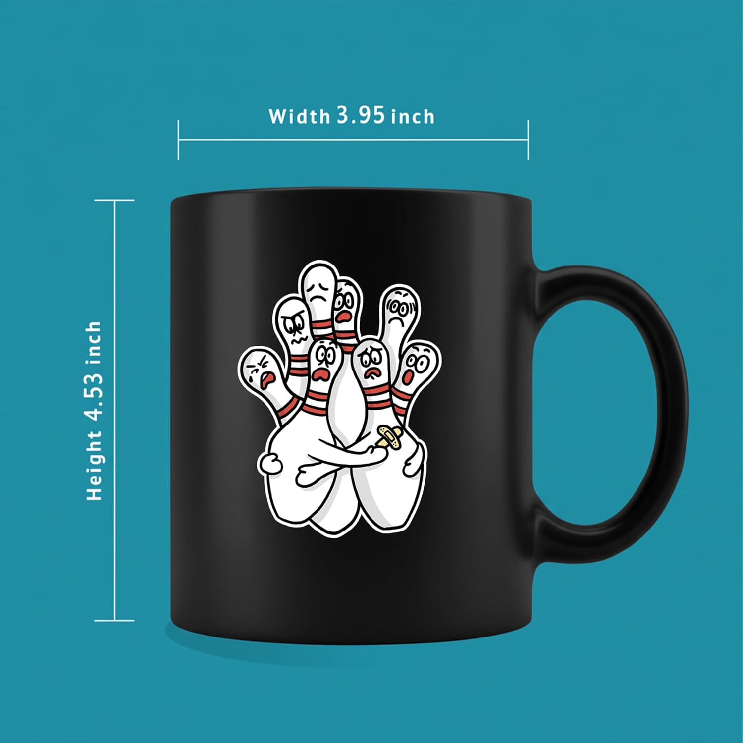 Panvola Scared Bowling Pins Bowling Gifts for Men Women Coach Bowling Balls and Pins Funny Sports Player Dad Boyfriend From Wife Girlfriend Ceramic Mug (Black, 11 Ounces) - Image 9