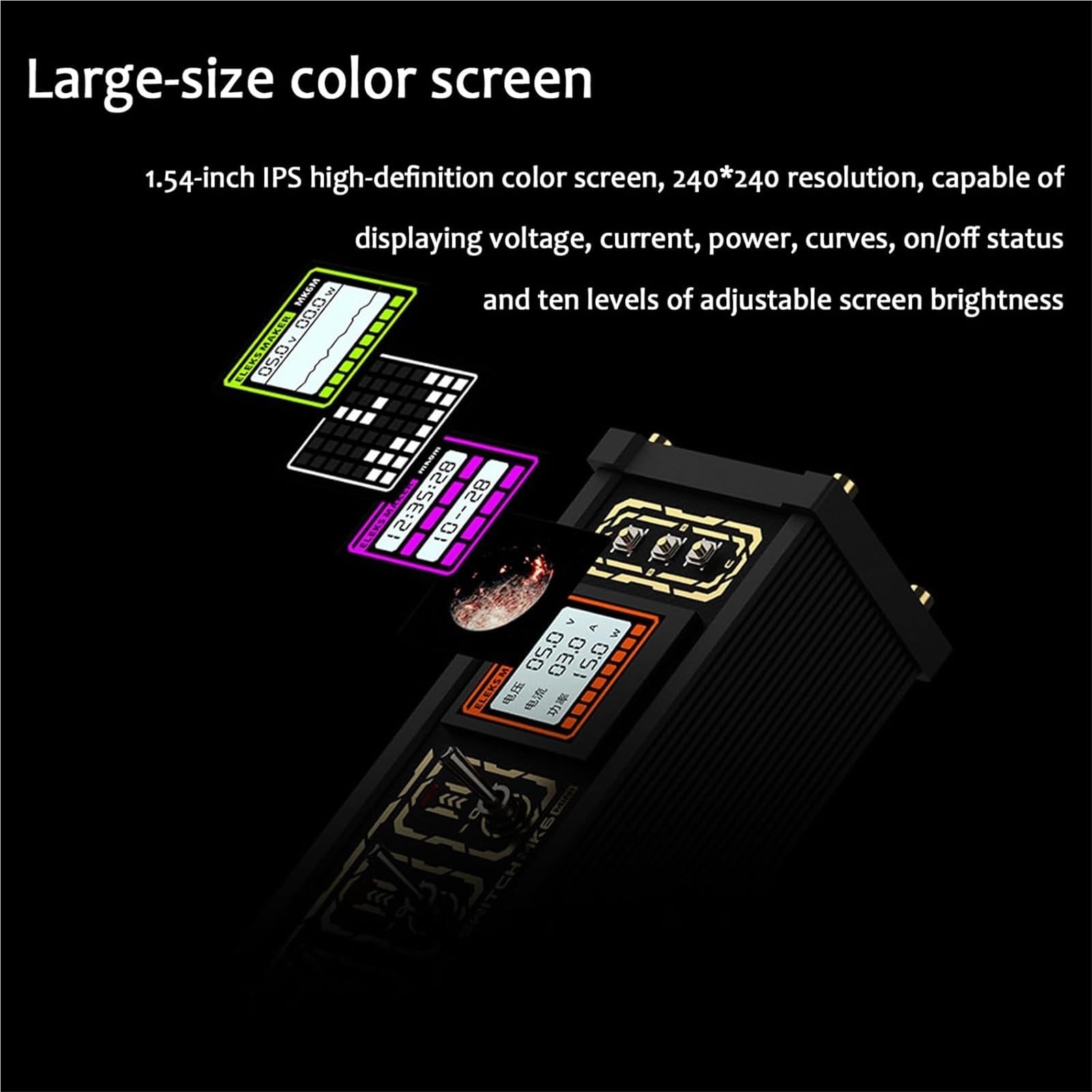 Docking station USB a 8 porte, splitter USB C a 8 porte, controller desktop retrò, dispositivi di condivisione, controllo indipendente, interruttore a pulsante, con display, for il collegam.