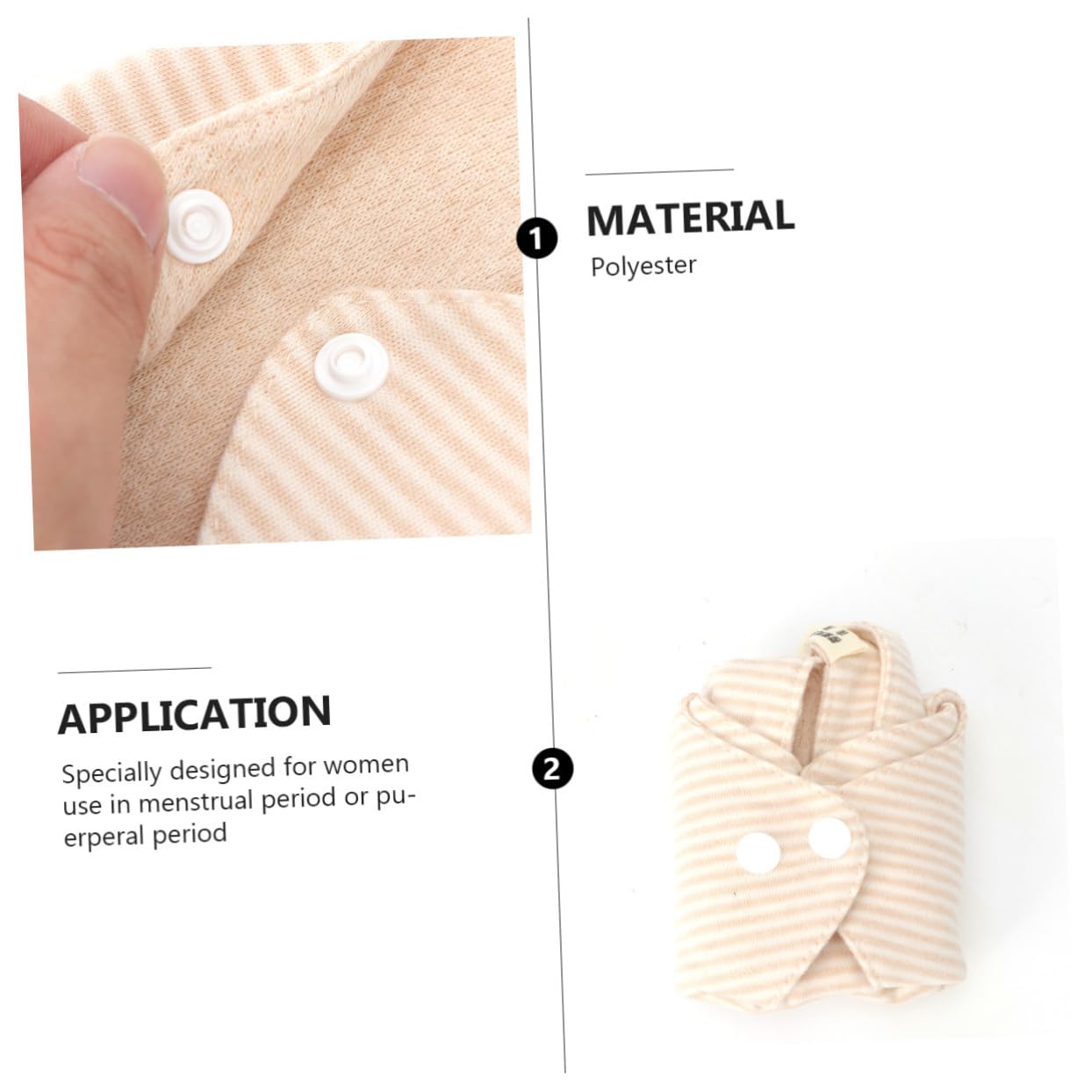 Healeved 3er-set Weiche Und Atmungsaktive Menstruationsbinden Waschbar Wiederverwendbar Mama-binden Slipeinlagen Aus Baumwolle Für Die Periode Und Nach Der Geburt 2 Stück X 3