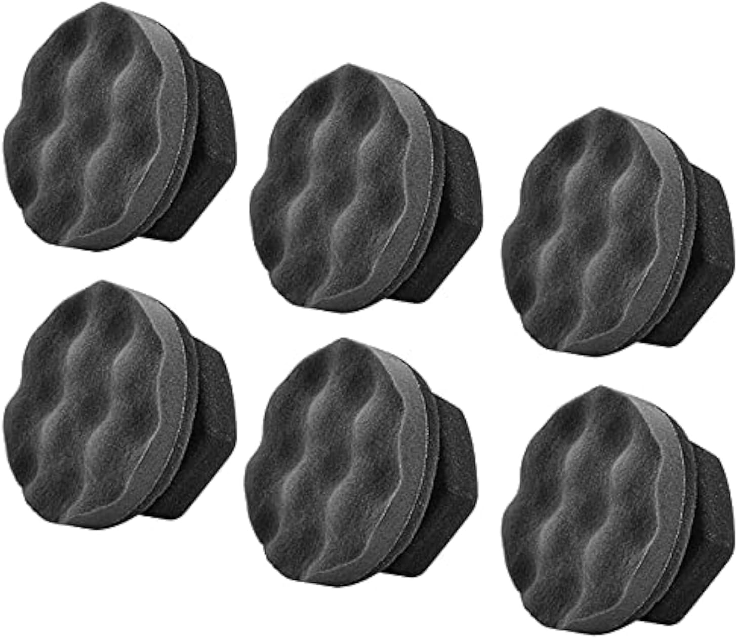 IPELY 6 Pack Large Tire Shine Applicator Pad, Durable and Reusable Hex-Grip Tire Dressing Applicator Pad for Applying Tire Shine