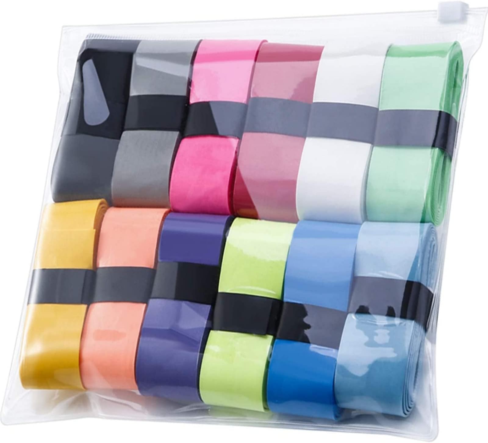 Jovitec Tennis Badminton Rackets Grips Overgrips Tape for Anti-slip and Absorbent Grip, Multicolor (12 Pieces, Color B)