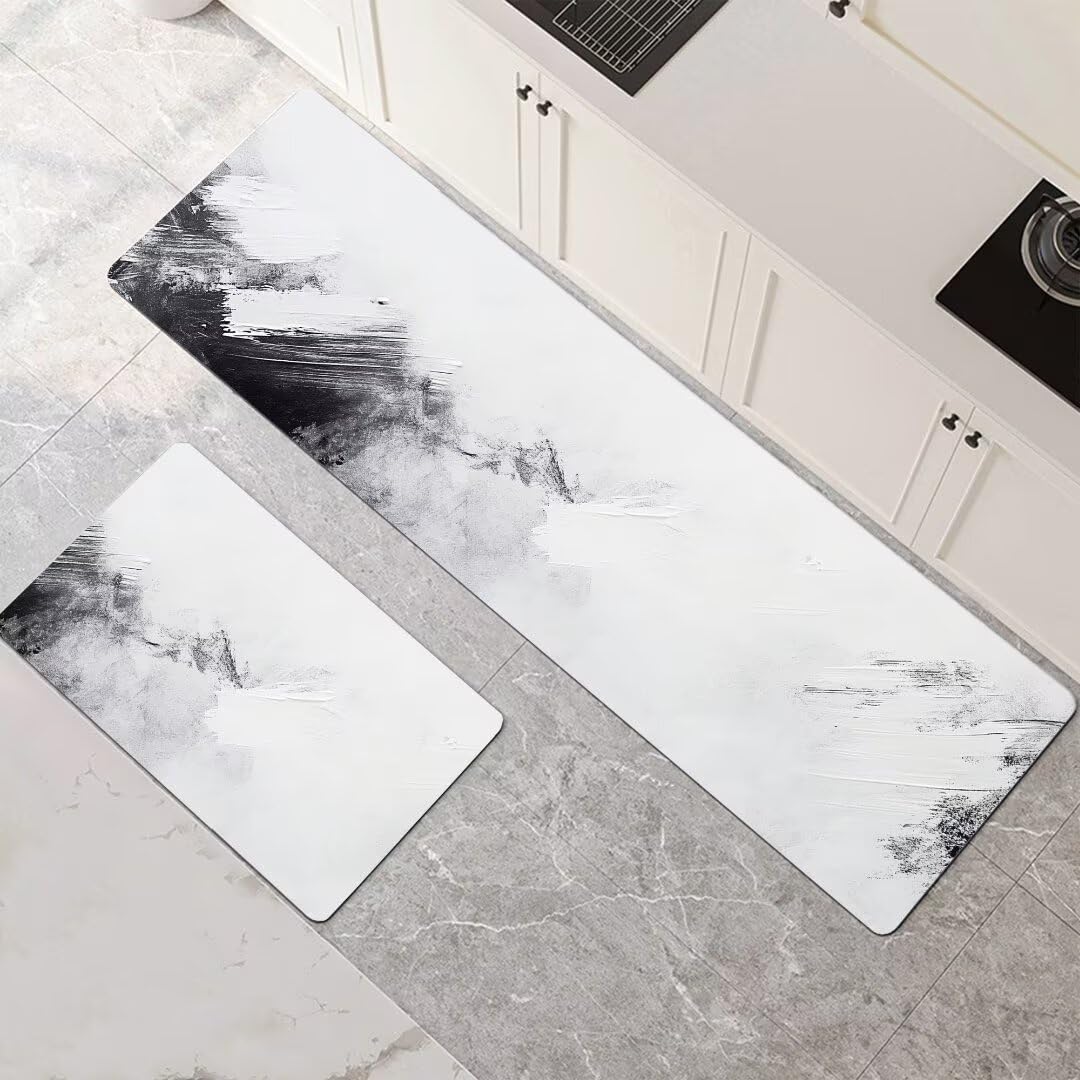 Alfombras de cocina lavables y antideslizantes para mantener tu pasillo y comedor limpios, 2 pcs