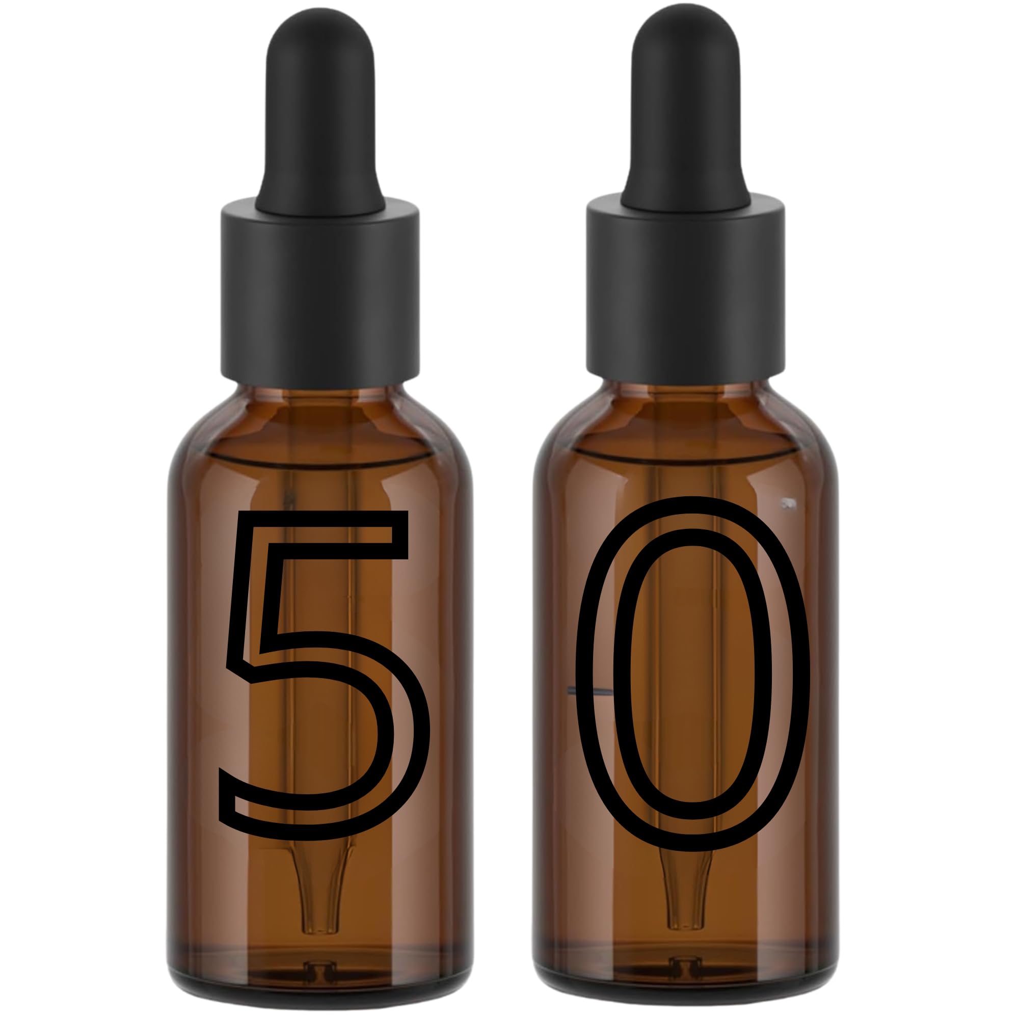 Butelki szklane 100 ml opakowanie 50 sztuk | Butelki ze szklaną pipetą i hermetycznym korkiem | Do olejów, serum, kosmetyków naturalnych, aromaterapii, laboratorium, płynów