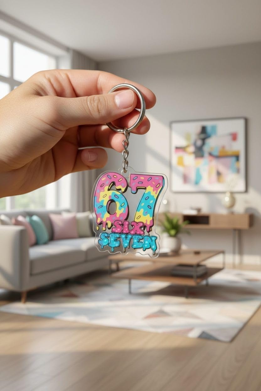 Six Seven 67 Meme Keychains Kids - Image 6