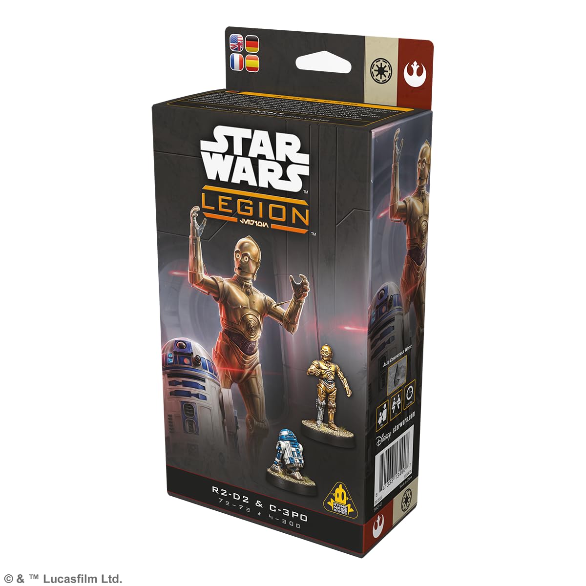 Asmodee - Star Wars™: LÉGION - R2-D2 & C-3PO - AMG - Extension Figurine