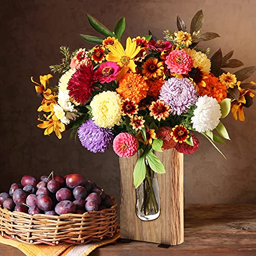 Ulif Vaso a bulbo con Supporto in Legno Vintage