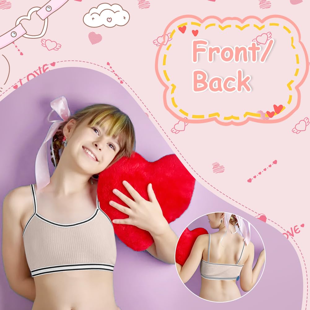 flintronic Brassières Soutiens-Gorge Fille en Coton, Brassière Fille de Sport, Filles Haut Bandeau Lingerie, Lot de 4