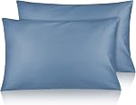 Fittia Toddler Pillow Case with Envelope, 100% Cotton Small Travel Pillow Cases Pack of 2, 14x20 Inches Fits 18x13 16x12, Grey