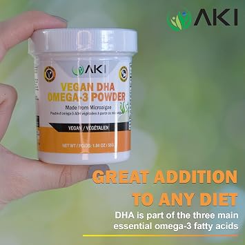 Omega 3 DHA Micro Algae Powder - Plant-Based & Vegan & Natural - 1.94oz/55g