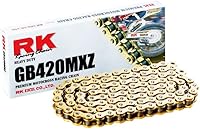 Vista 1 de RK Racing Chain GB420MXZ-86 (Serie 420) Cadena de alta resistencia de 86 eslabones para MX/SX sin junta tórica con enlace de conexión