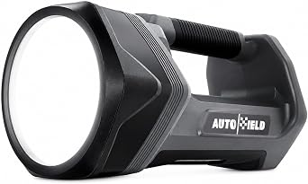 LED Handheld Spotlight Flashlight, Rechargeable, Black