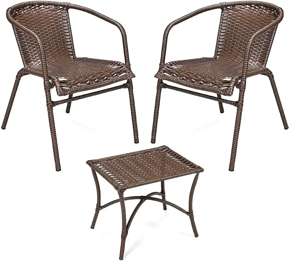 Conjunto 2 Cadeiras Juncada E Mesa De Centro Juncadas Para Áreas Externas Jardim Varanda