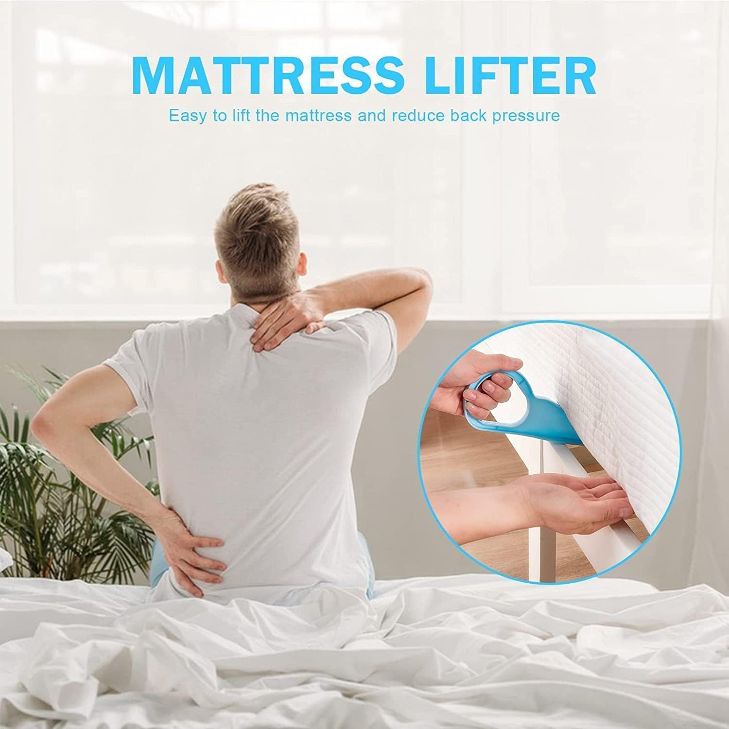 VIKINGS Plastic Mattress Lifter 2 in 1 Bedsheet Tucker Tool/Stand Bed Lifter Helps Lift and Hold Mattress Wedge Elevator Making. (Pack of 2) 4