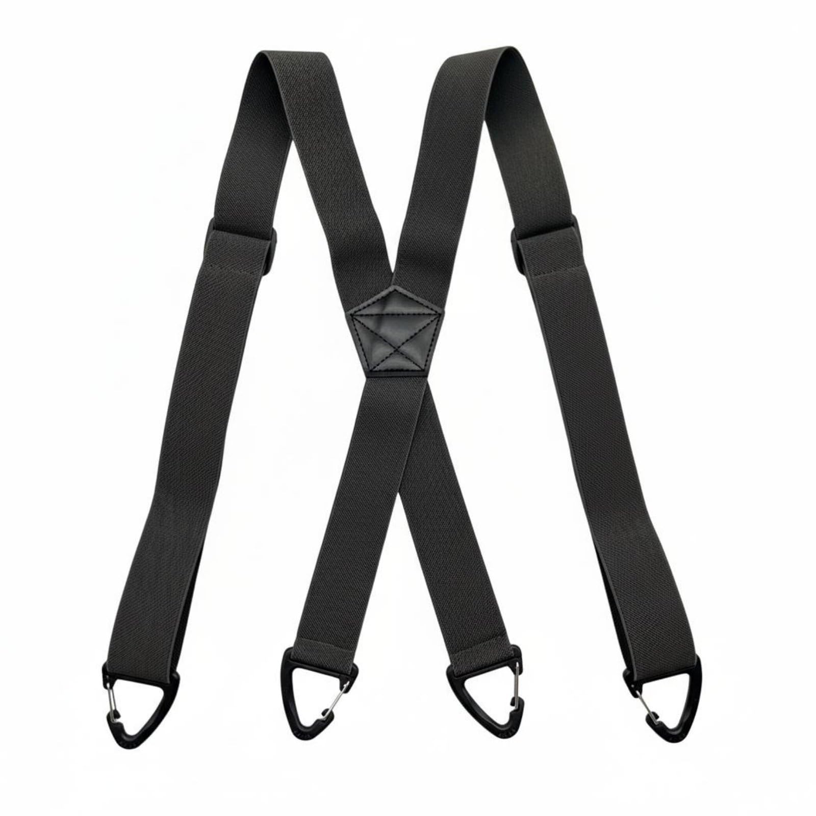 High-Performance Elasticity Heavy Duty Work Suspenders X-Back Wide Strap Hook-On Braces For Workers, Construction, Outdoor, Dark Gray, 4 Buckle | Home Improvement &-image-45