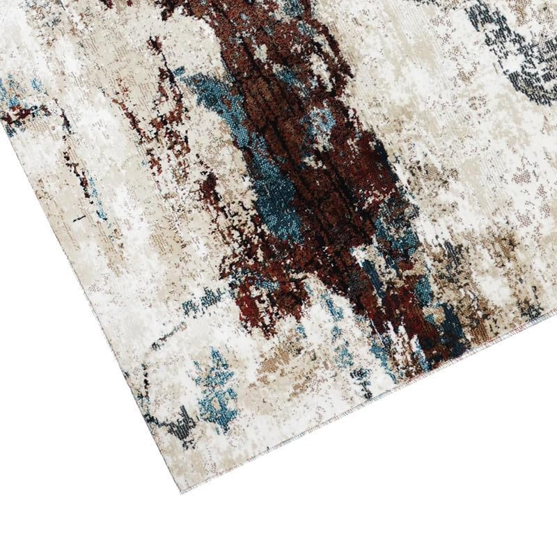 Image of 4 x 6 Feet Modern Carpet for Living Room | Non-Fade Soft Floor Rug for Hall & Bedroom | Easy Clean & Non-Slip Backing